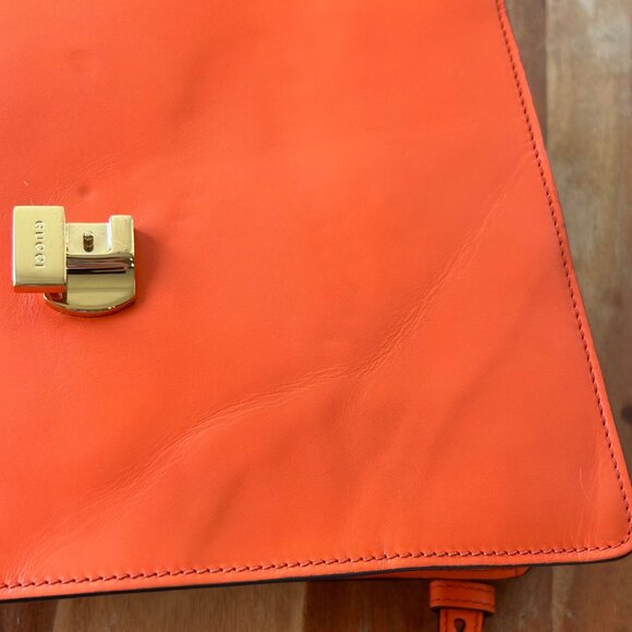 Gucci Leather Sylvie Web Orange Medium - Picture 15 of 16